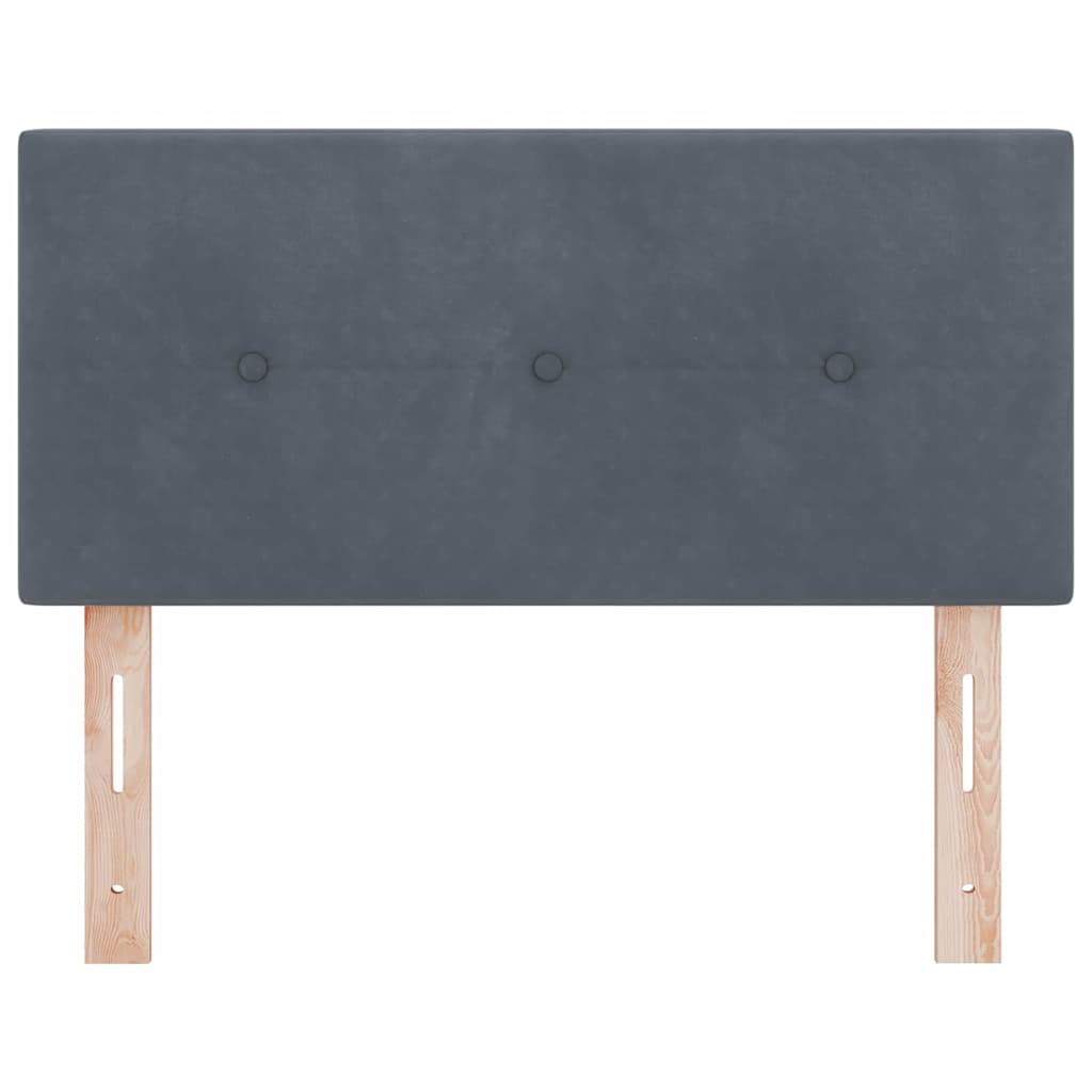 LED Kopfteil mit LED-Lichtleisten Grau 100 cm Samt
