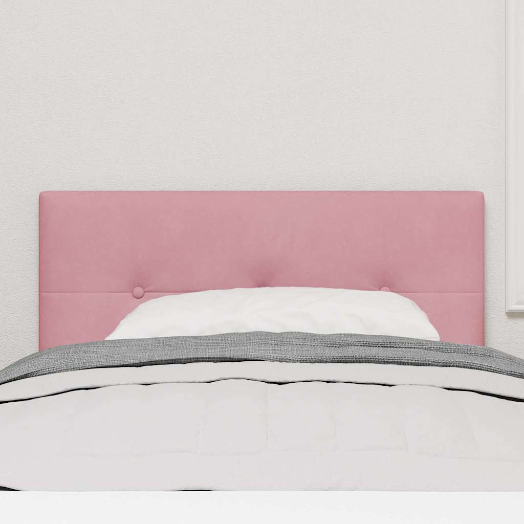 LED Kopfteil mit LED-Lichtleisten Rosa 100 cm Samt