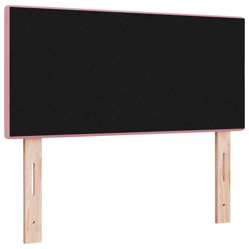 LED Kopfteil mit LED-Lichtleisten Rosa 100 cm Samt
