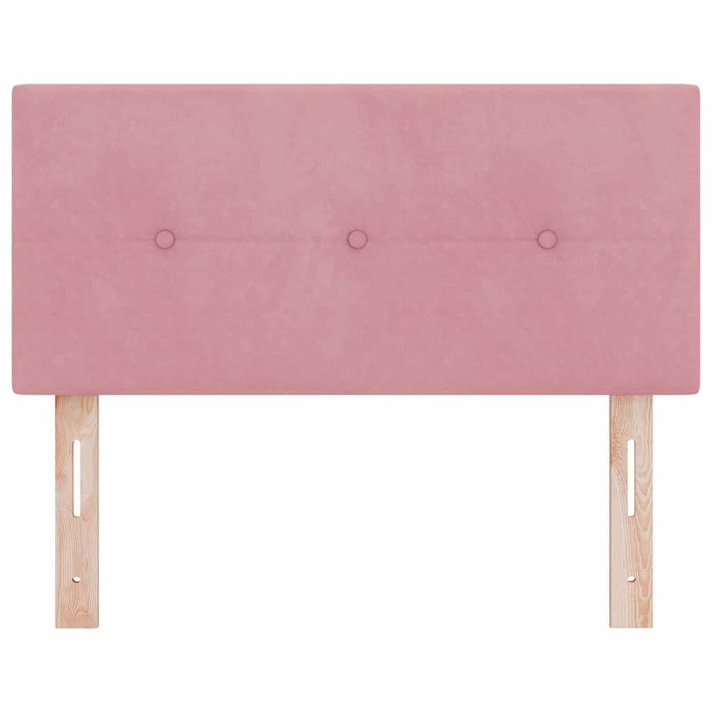 LED Kopfteil mit LED-Lichtleisten Rosa 100 cm Samt