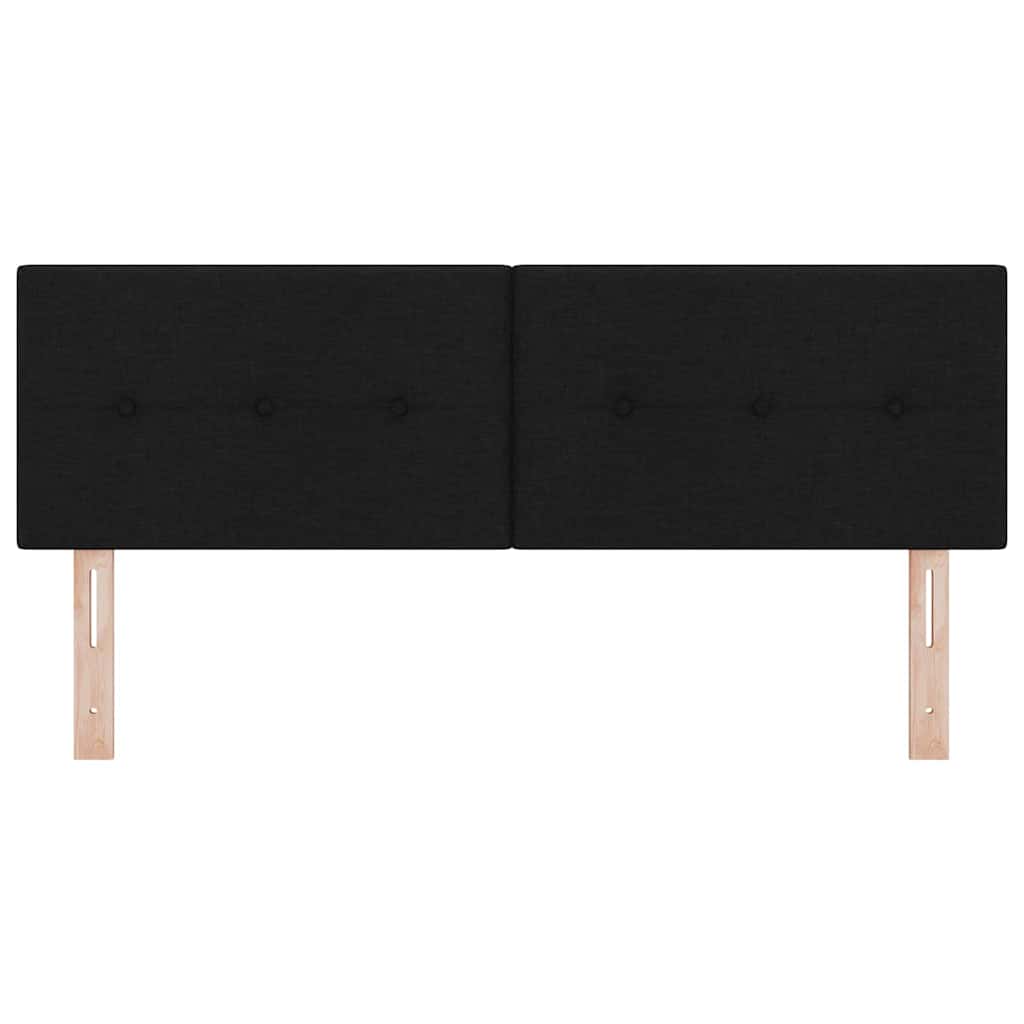 LED Kopfteil mit LED-Lichtleisten Schwarz 144 cm Stoff