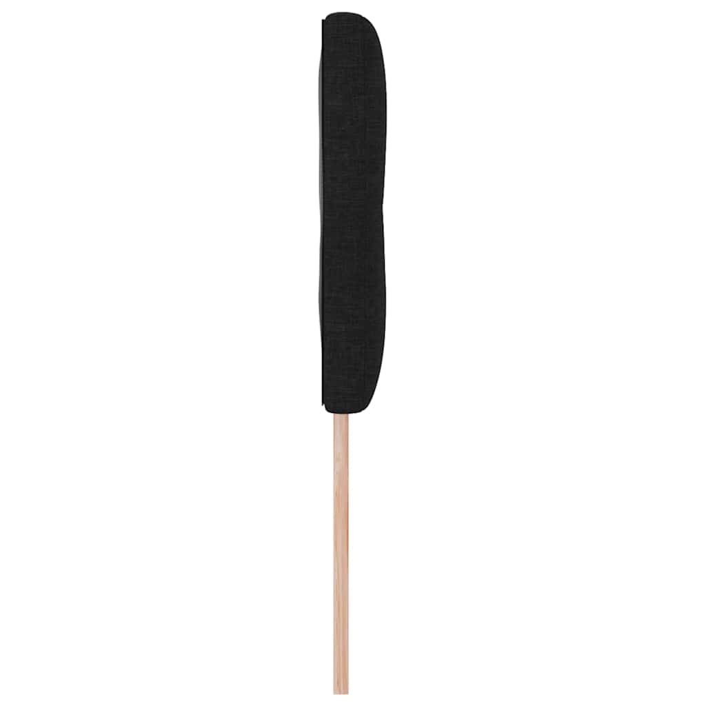 LED Kopfteil mit LED-Lichtleisten Schwarz 144 cm Stoff