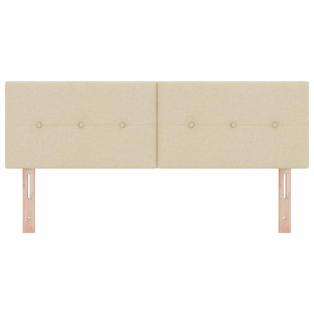 LED Kopfteil mit LED-Lichtleisten Creme 144 cm Stoff