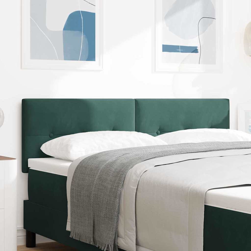 LED Kopfteil mit LED-Lichtleisten Grün 144 cm Samt