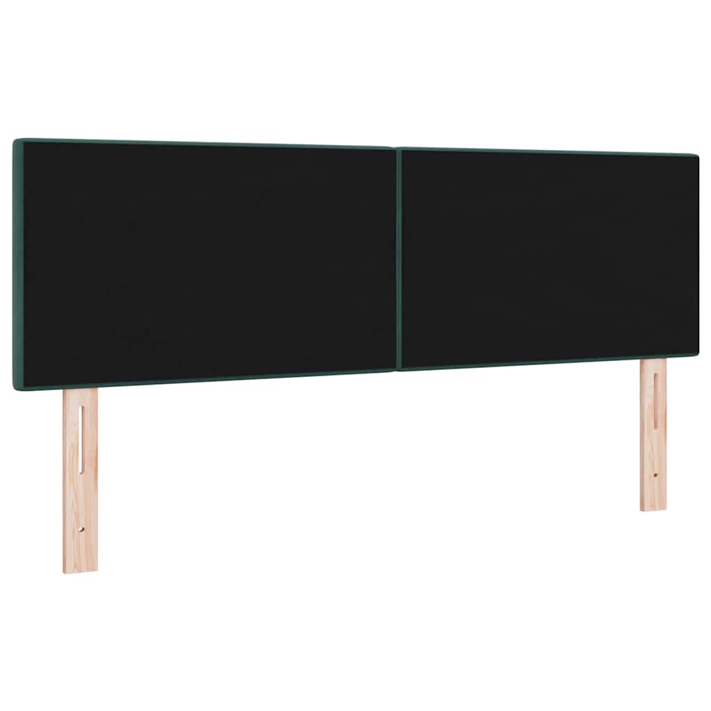 LED Kopfteil mit LED-Lichtleisten Grün 144 cm Samt