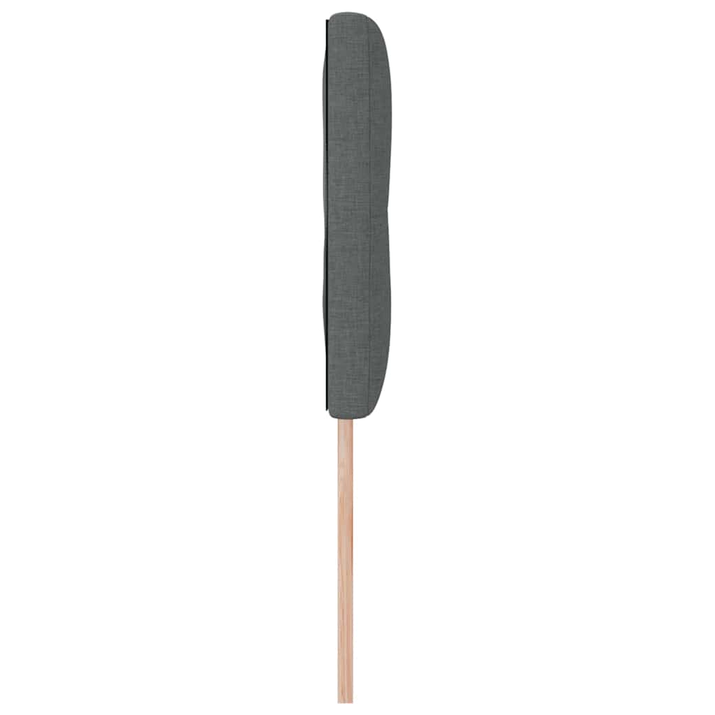 LED Kopfteil mit LED-Lichtleisten Dunkelgrau 160 cm Stoff