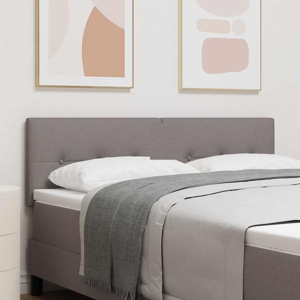 LED Kopfteil mit LED-Lichtleisten Taupe 160 cm Stoff