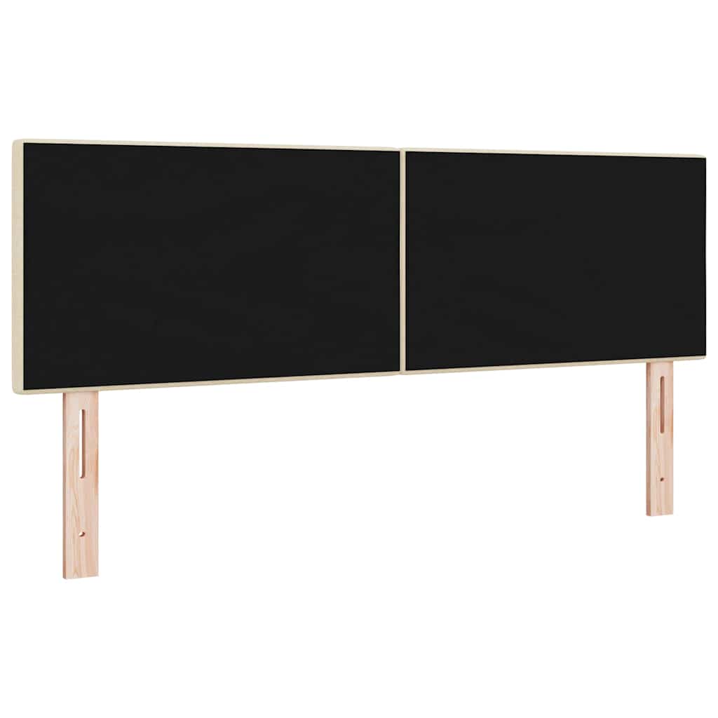 LED Kopfteil mit LED-Lichtleisten Creme 160 cm Stoff
