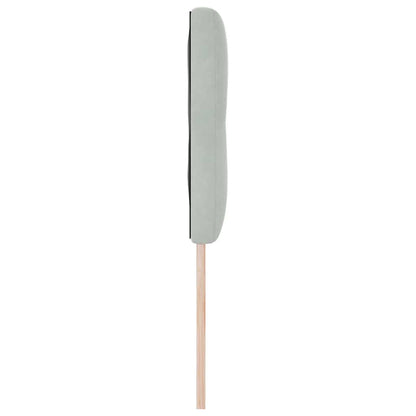 LED Kopfteil mit LED-Lichtleisten Hellgrau 160 cm Samt