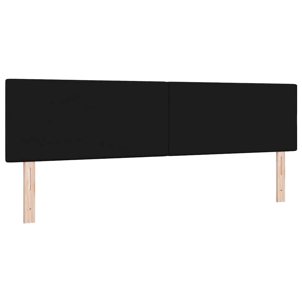LED Kopfteil mit LED-Lichtleisten Schwarz 180 cm Stoff