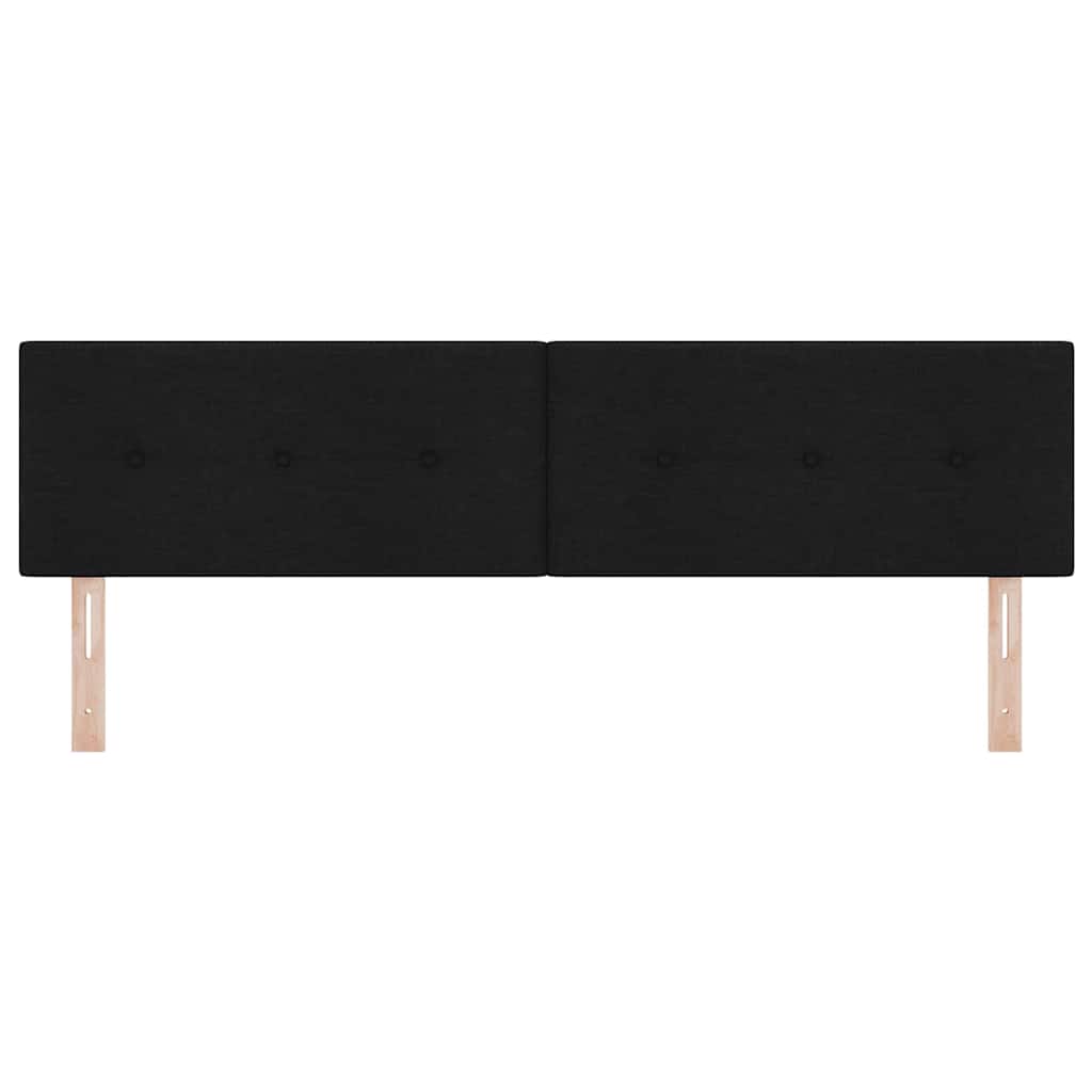 LED Kopfteil mit LED-Lichtleisten Schwarz 180 cm Stoff