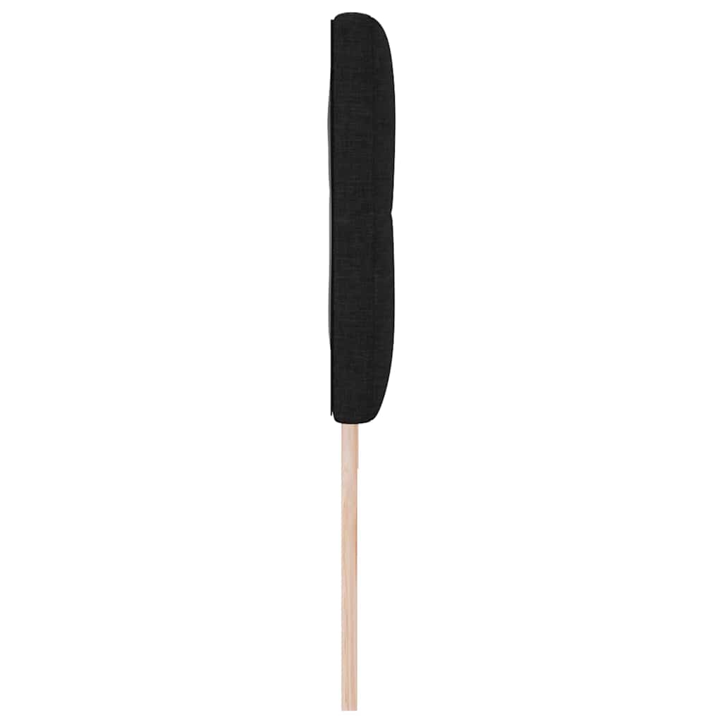 LED Kopfteil mit LED-Lichtleisten Schwarz 180 cm Stoff