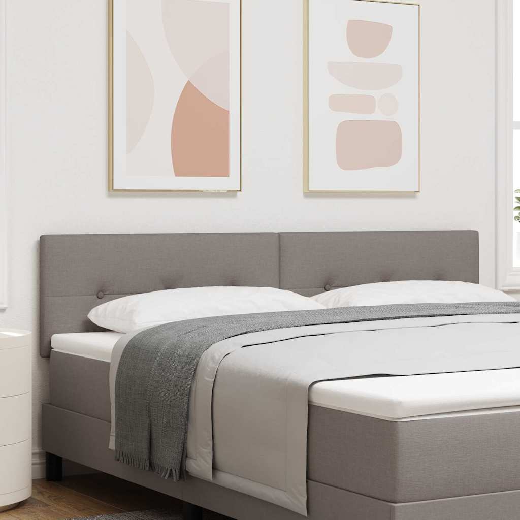 LED Kopfteil mit LED-Lichtleisten Taupe 180 cm Stoff