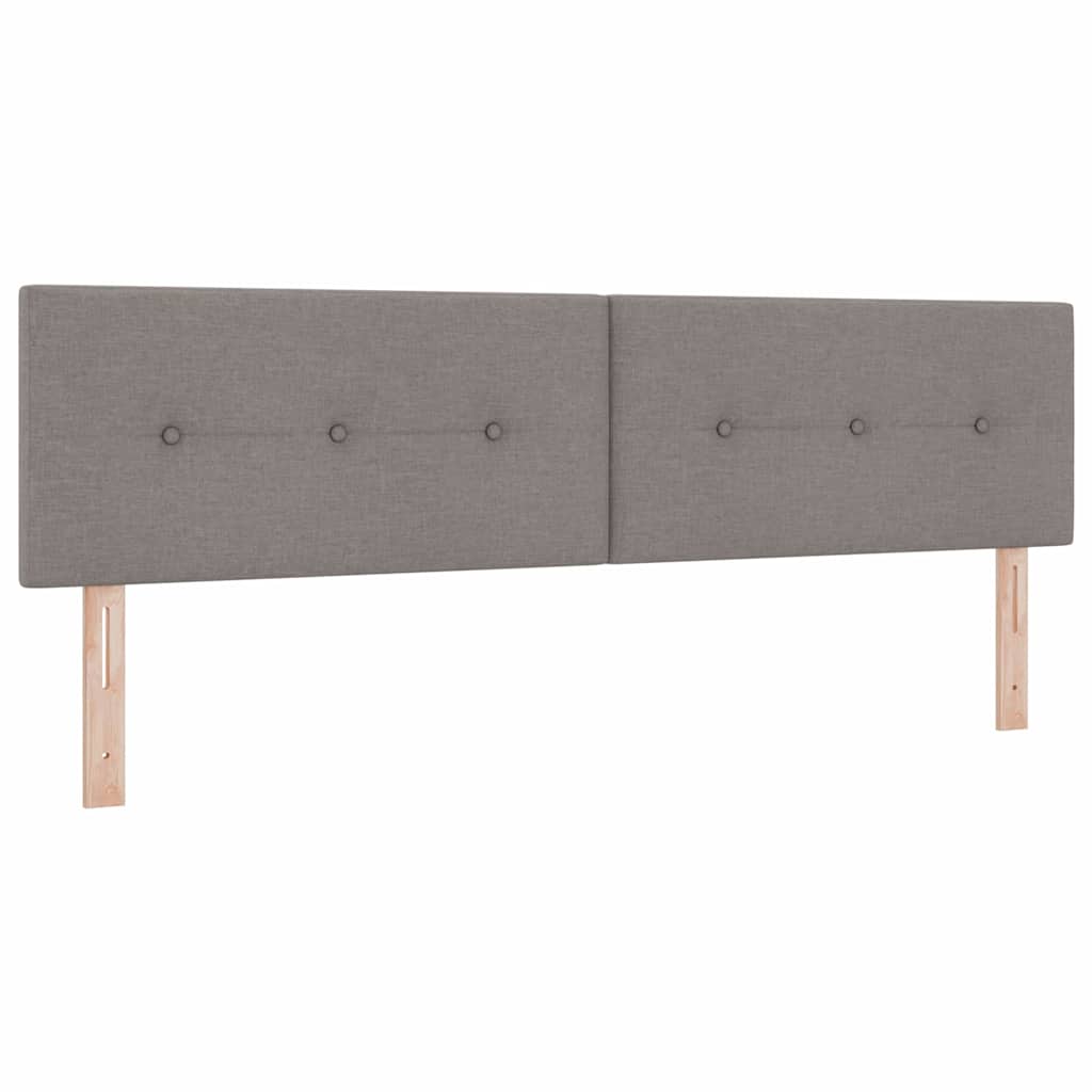 LED Kopfteil mit LED-Lichtleisten Taupe 180 cm Stoff