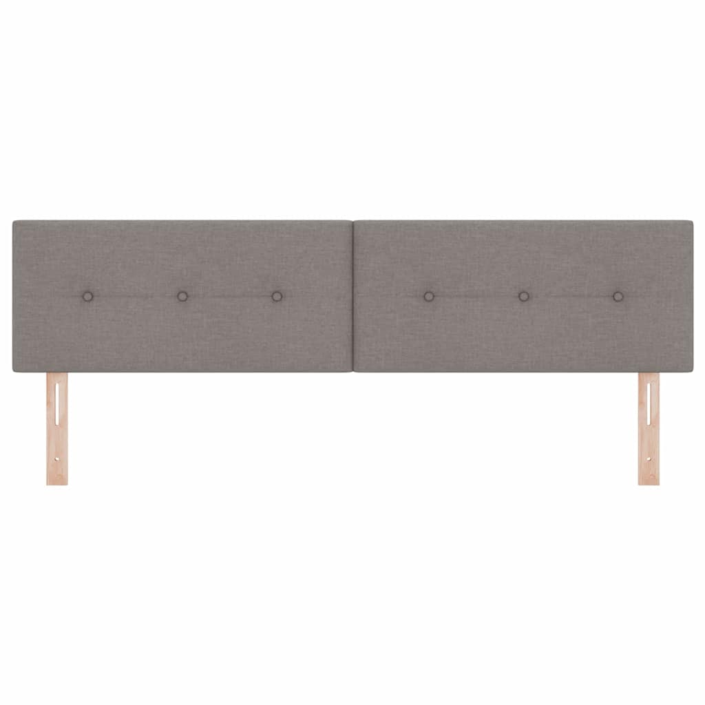 LED Kopfteil mit LED-Lichtleisten Taupe 180 cm Stoff