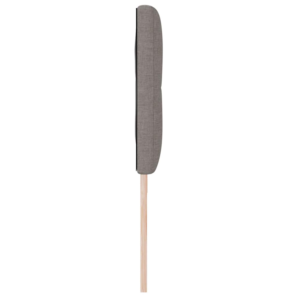 LED Kopfteil mit LED-Lichtleisten Taupe 180 cm Stoff
