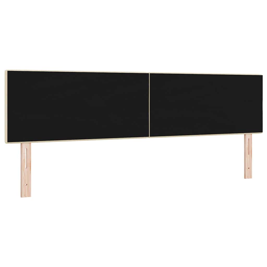 LED Kopfteil mit LED-Lichtleisten Creme 180 cm Stoff