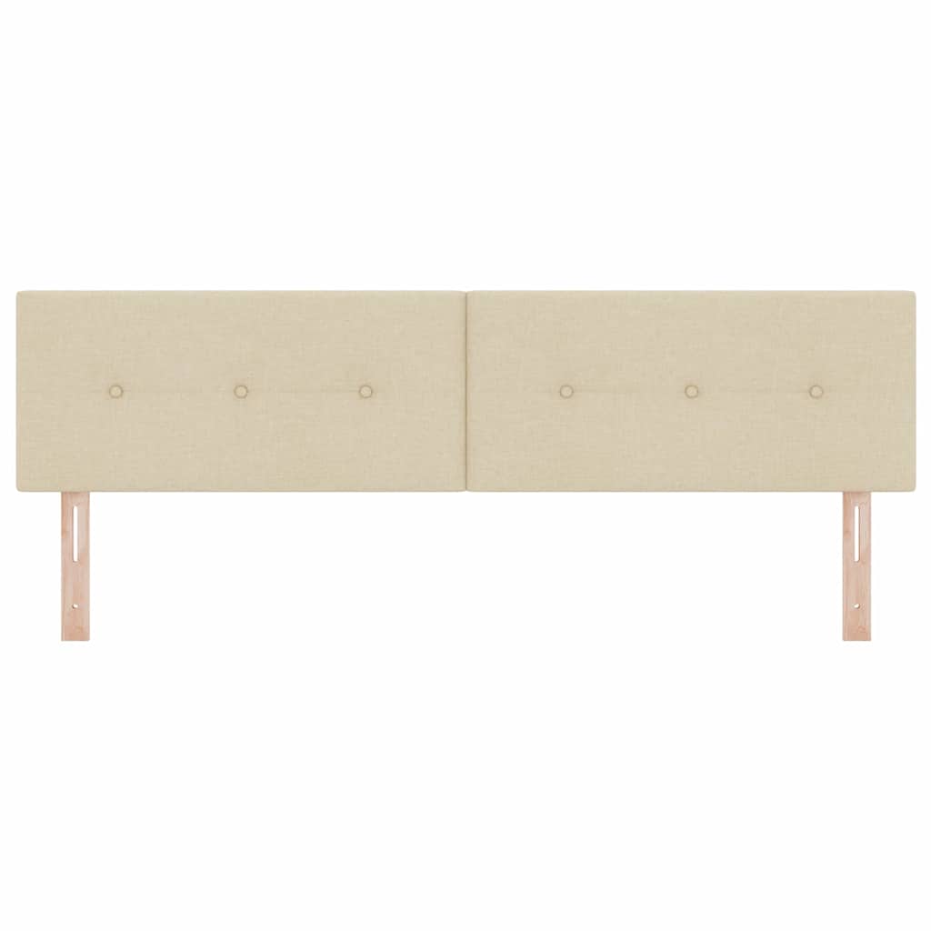 LED Kopfteil mit LED-Lichtleisten Creme 180 cm Stoff