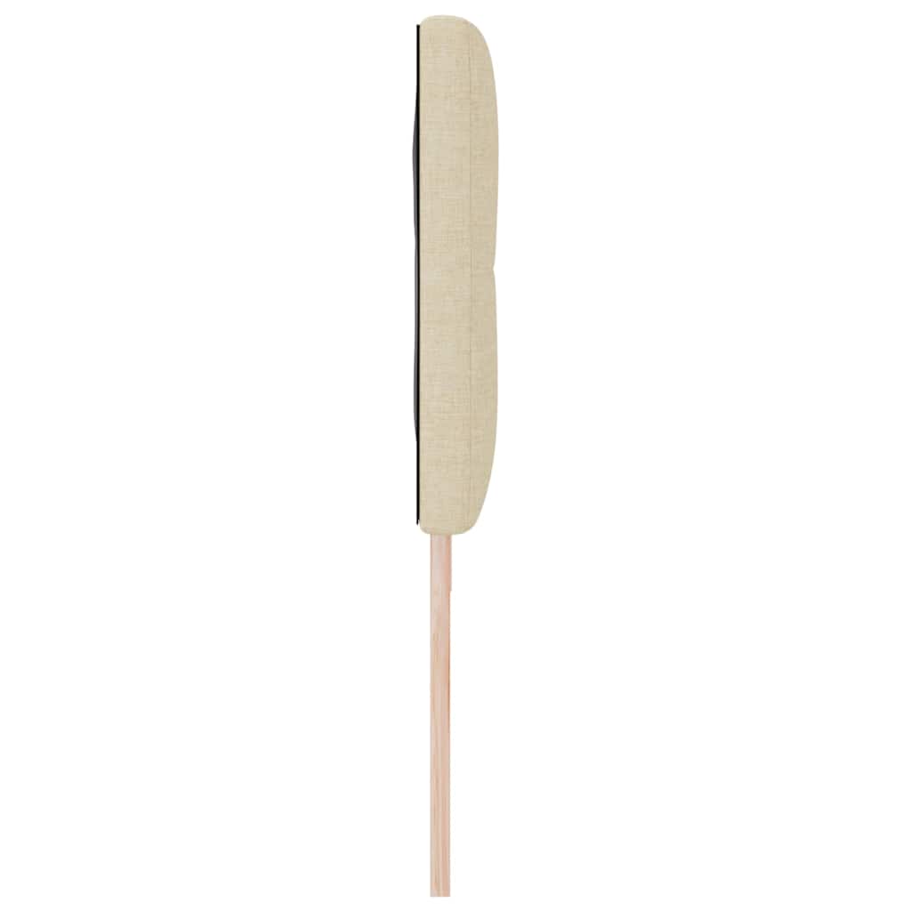 LED Kopfteil mit LED-Lichtleisten Creme 180 cm Stoff