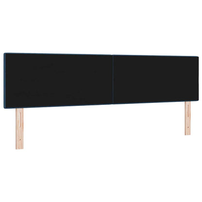LED Kopfteil mit LED-Lichtleisten Blau 180 cm Stoff