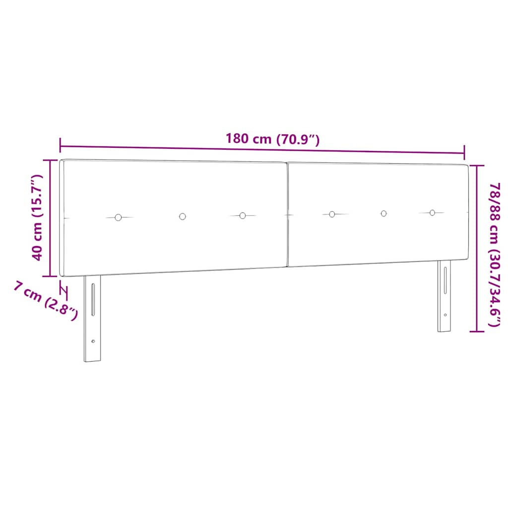 LED Kopfteil mit LED-Lichtleisten Hellgrau 180 cm Samt