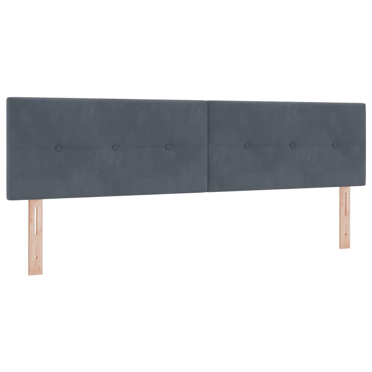 LED Kopfteil mit LED-Lichtleisten Grau 180 cm Samt