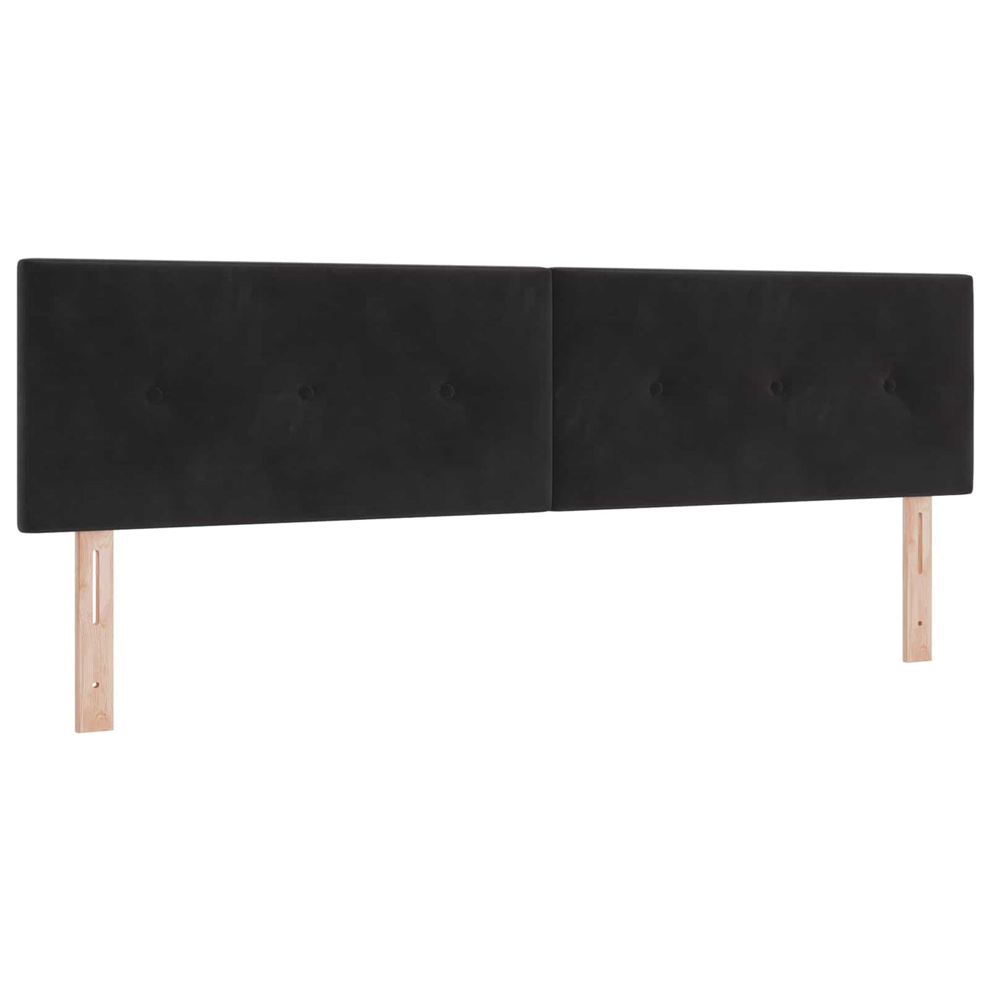 LED Kopfteil mit LED-Lichtleisten Schwarz 180 cm Samt