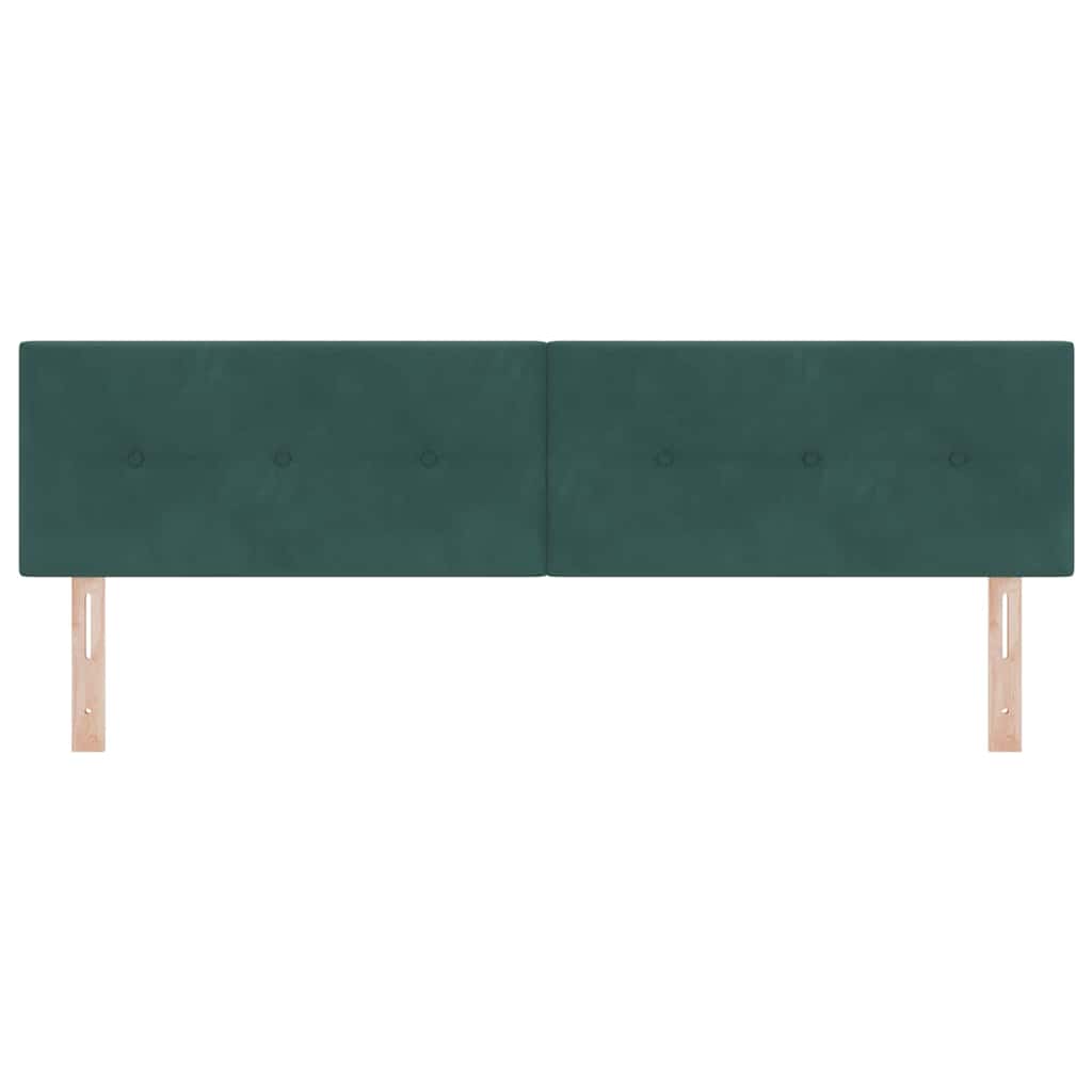 LED Kopfteil mit LED-Lichtleisten Grün 180 cm Samt