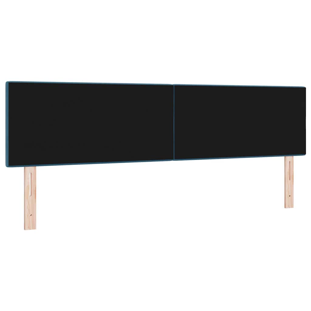 LED Kopfteil mit LED-Lichtleisten Blau 180 cm Samt