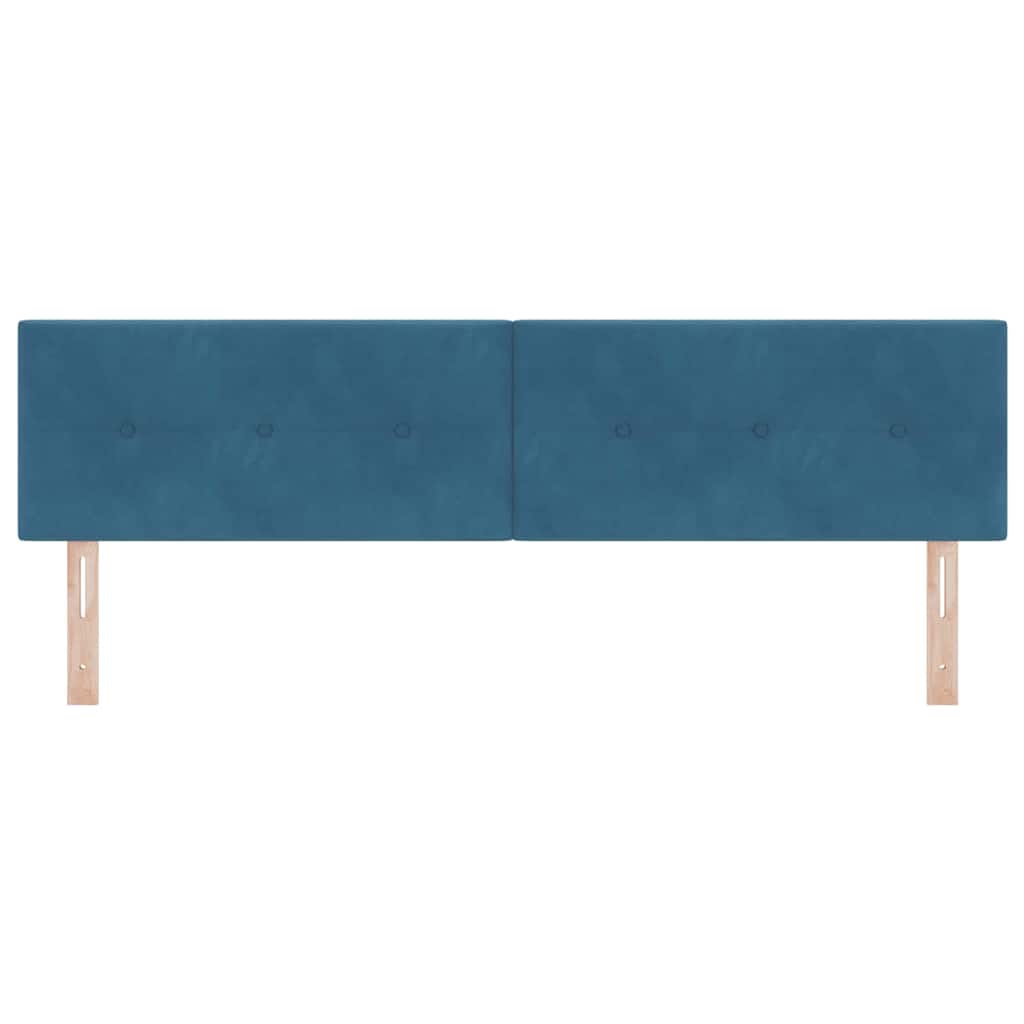 LED Kopfteil mit LED-Lichtleisten Blau 180 cm Samt