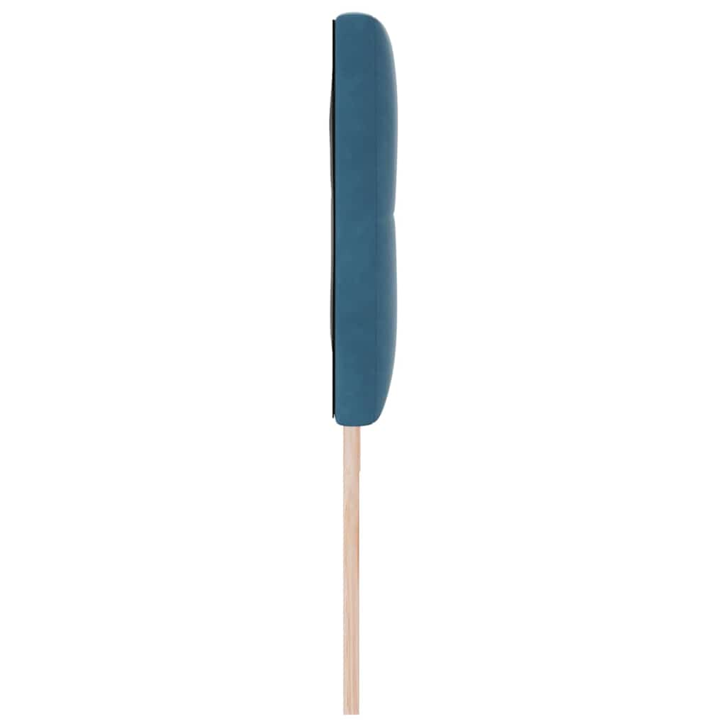 LED Kopfteil mit LED-Lichtleisten Blau 180 cm Samt