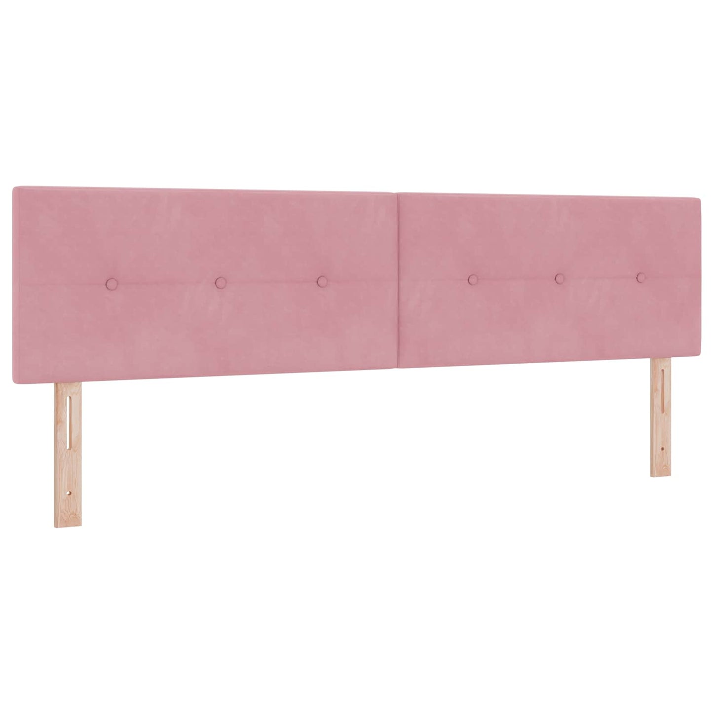 LED Kopfteil mit LED-Lichtleisten Rosa 180 cm Samt