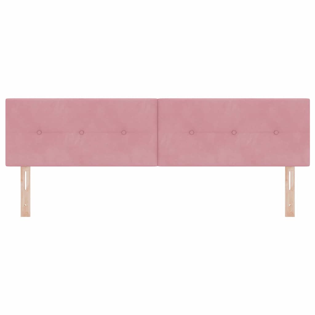 LED Kopfteil mit LED-Lichtleisten Rosa 180 cm Samt