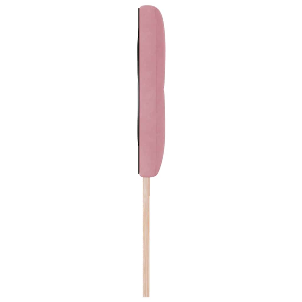 LED Kopfteil mit LED-Lichtleisten Rosa 180 cm Samt