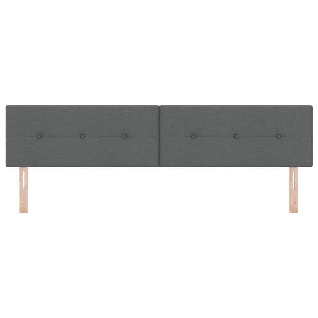 LED Kopfteil mit LED-Lichtleisten Dunkelgrau 200 cm Stoff