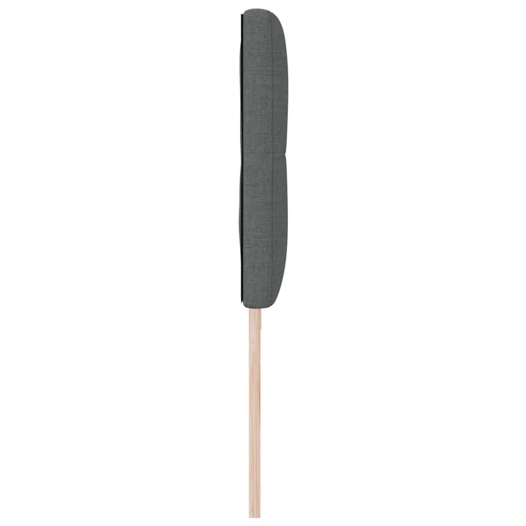 LED Kopfteil mit LED-Lichtleisten Dunkelgrau 200 cm Stoff