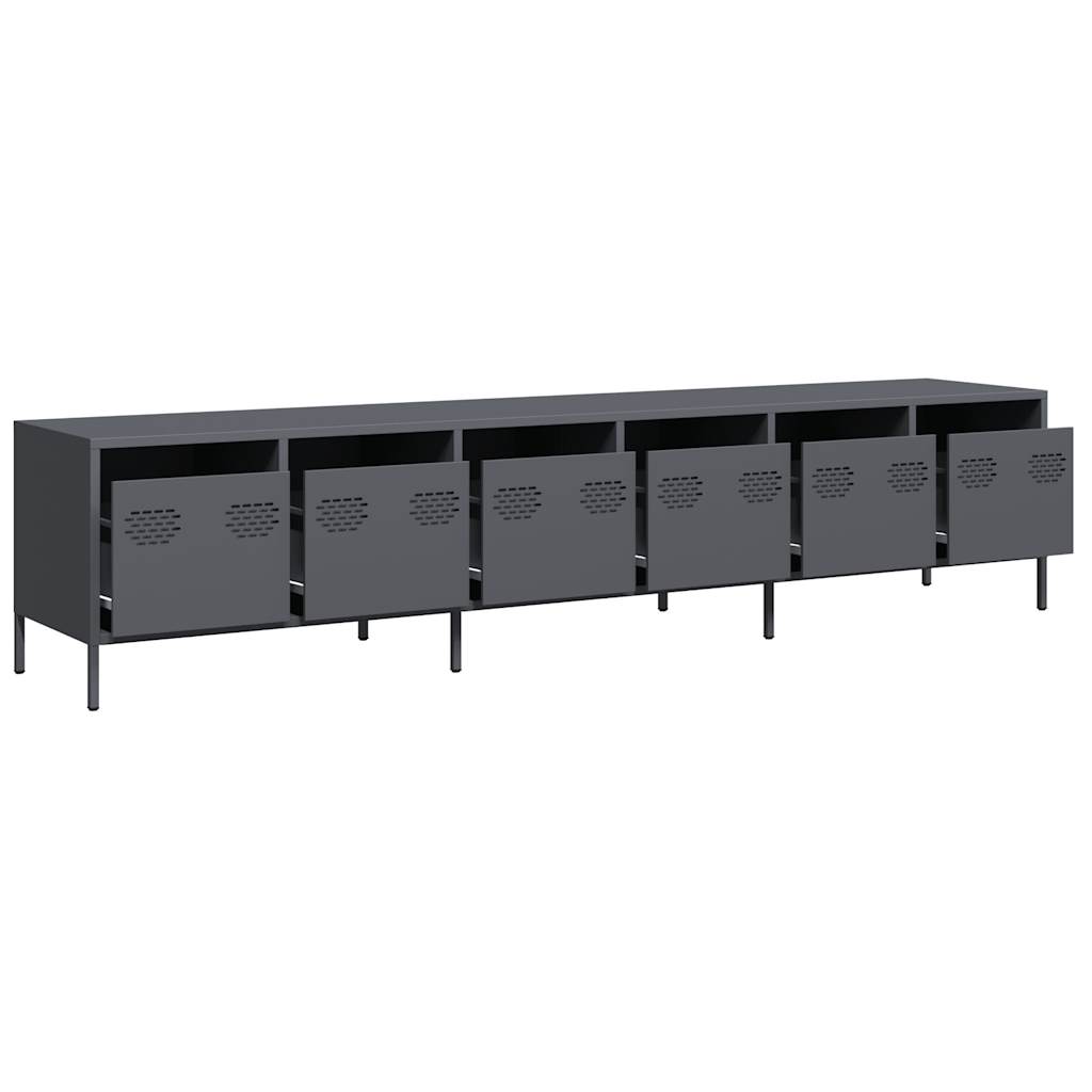 TV-Schrank Anthrazit 202x39x43,5 cm Kaltgewalzter Stahl