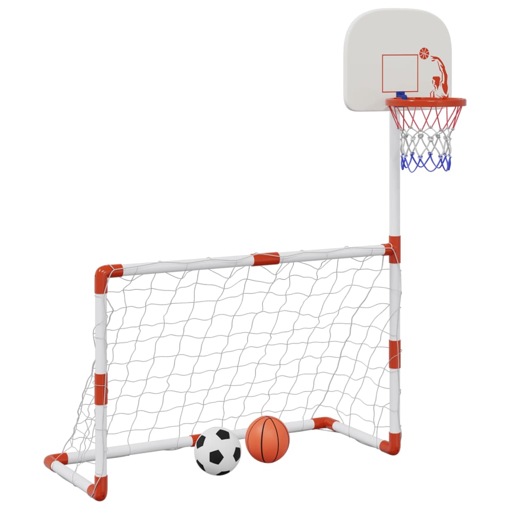 Ensemble de football et de basket pour enfants avec ballons 98x50x70 cm