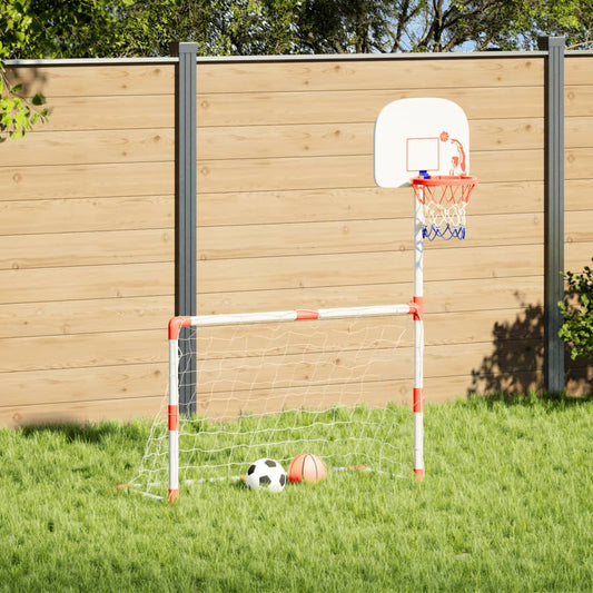 Ensemble de football et de basket pour enfants avec ballons 98x50x70 cm