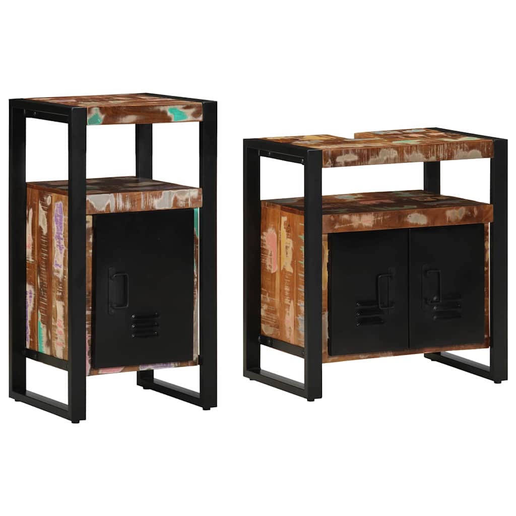Badezimmermöbel-Set 2 stk. Braun 55 x 35 x 60 cm