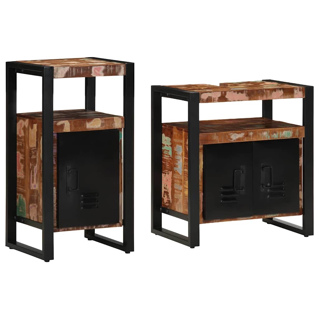 Badezimmermöbel-Set 2 stk. Braun 55 x 35 x 60 cm