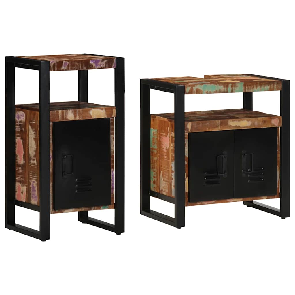 Badezimmermöbel-Set 2 stk. Braun 55 x 35 x 60 cm