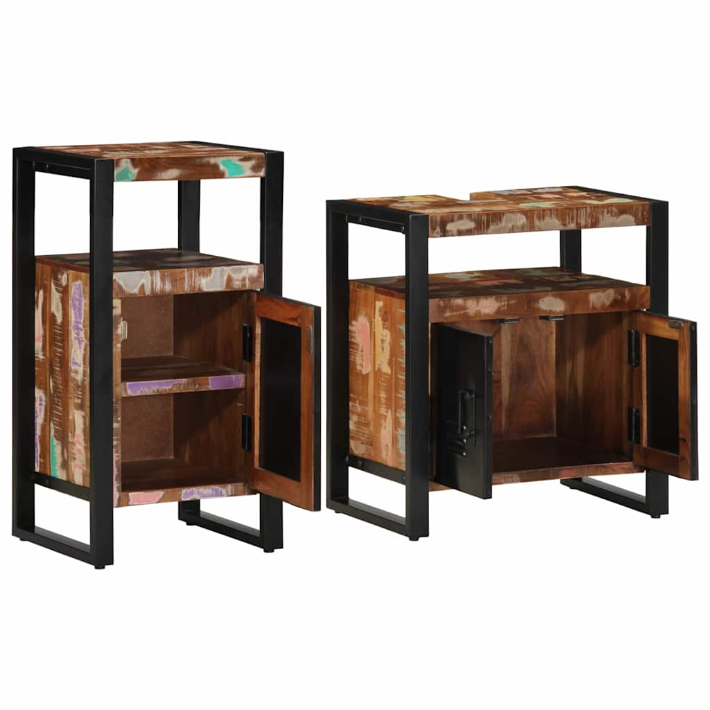 Badezimmermöbel-Set 2 stk. Braun 55 x 35 x 60 cm