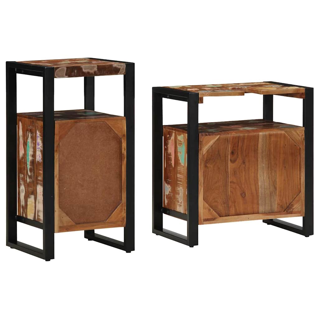 Badezimmermöbel-Set 2 stk. Braun 55 x 35 x 60 cm