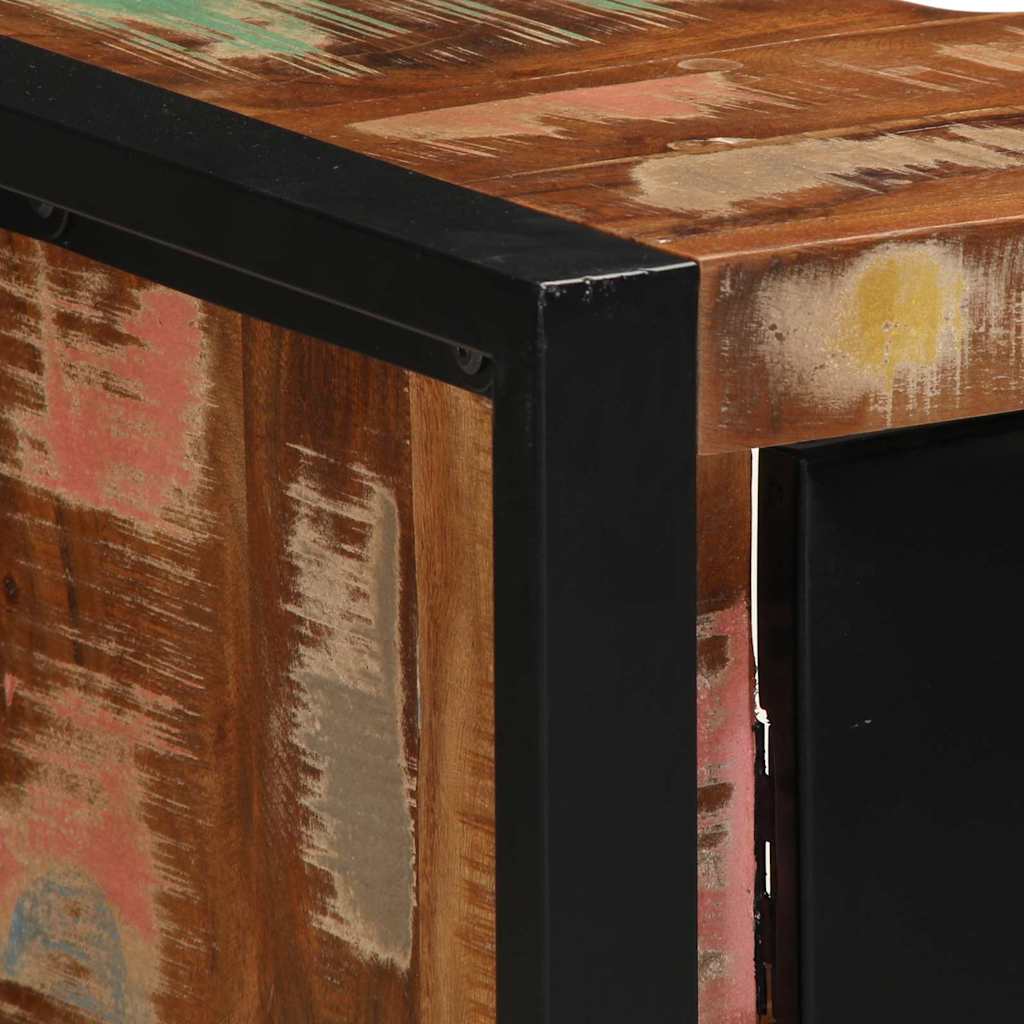 Badezimmermöbel Set mit Regal mit Tür 2 pcs Massives Altholz