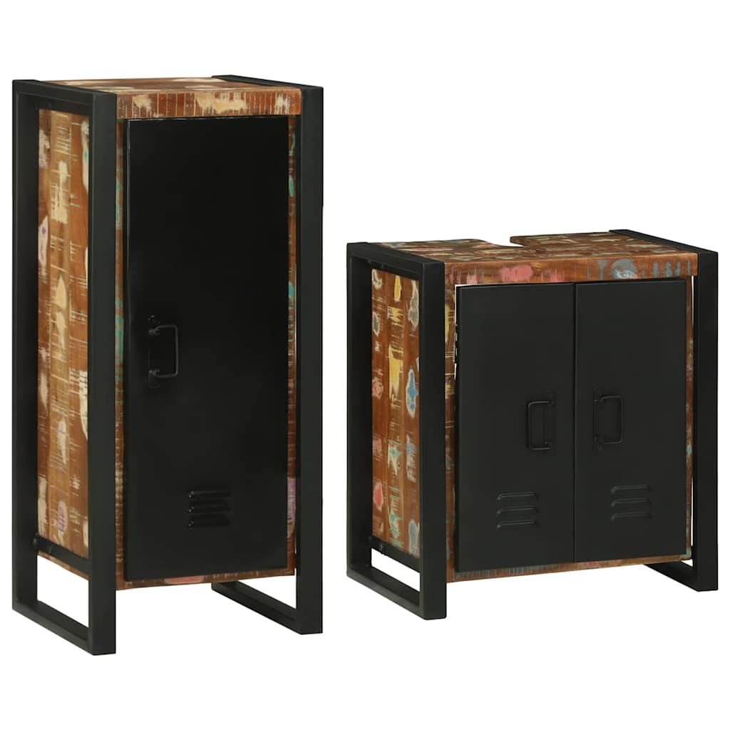 Badezimmermöbel-Set 2 stk. Mehrfarbig 55 x 35 x 60 cm