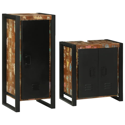 Badezimmermöbel-Set 2 stk. Mehrfarbig 55 x 35 x 60 cm