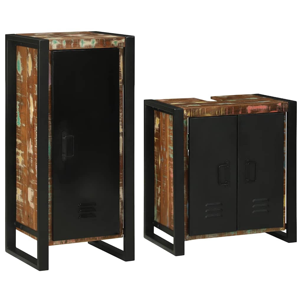 Badezimmermöbel-Set 2 stk. Mehrfarbig 55 x 35 x 60 cm