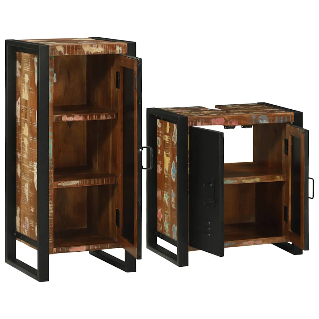 Badezimmermöbel-Set 2 stk. Mehrfarbig 55 x 35 x 60 cm