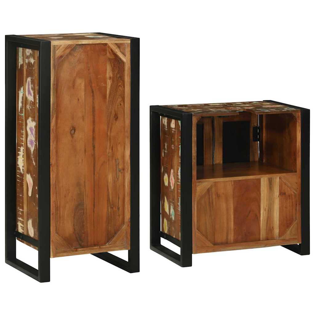 Badezimmermöbel-Set 2 stk. Mehrfarbig 55 x 35 x 60 cm